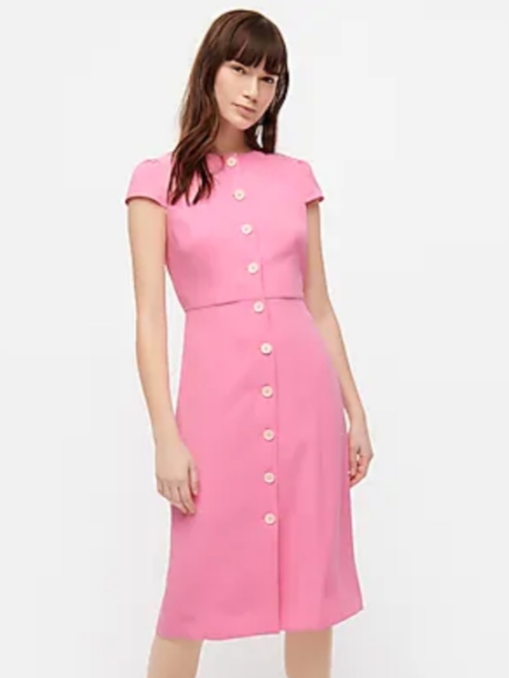 NWT J. Crew Button Front pink Dress size 4